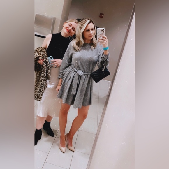 Gray Sparkle Dress - Picture 2 of 2